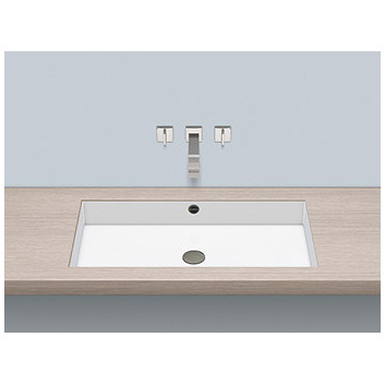 Under-countertop washbasin Alepe Metaphor ME-Series, rectangular, 754x379mm, z overflow, UB.ME750, white