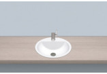 Recessed washbasin Alape EW-Series, round, 475mm, z overflow, łatwa w pielęgnacji, EW 3.2, white