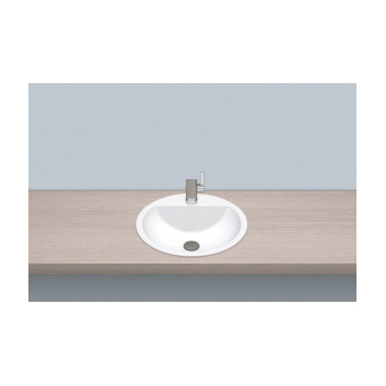 Recessed washbasin Alape EW-Series, round, 475mm, z overflow, łatwa w pielęgnacji, EW 3.2, white