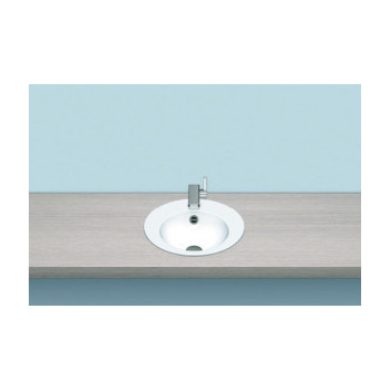 Recessed washbasin Alape K-Series, round, 325mm, z overflow, łatwa w pielęgnacji, EB.K325, white