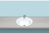 Recessed washbasin Alape K-Series, round, 400mm, z overflow, łatwa w pielęgnacji, EB.K400, white