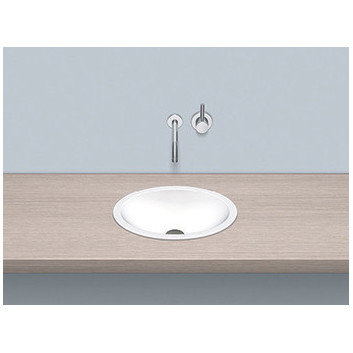 Recessed washbasin Alape Unisono KE-Series, round, 400mm, without overflow, łatwa w pielęgnacji, EB.KE400, white