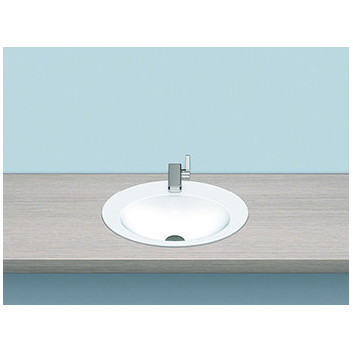 Recessed washbasin Alape O-Series, oval, 425x325mm, z overflow, łatwa w pielęgnacji, EB.O425, white