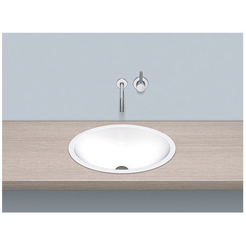 Recessed washbasin Alape O-Series, oval, 425x325mm, z overflow, łatwa w pielęgnacji, EB.O425, white