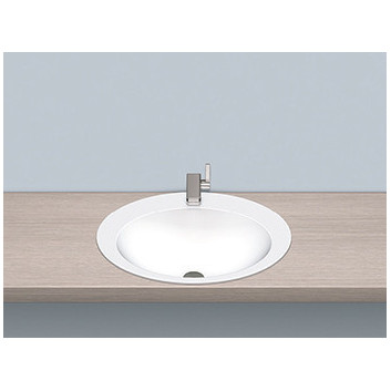 Recessed washbasin Alape O-Series, oval, 500x400mm, z overflow, battery hole, łatwa w pielęgnacji, EB.O500H, white