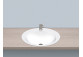 Recessed washbasin Alape O-Series, oval, 500x400mm, z overflow, battery hole, łatwa w pielęgnacji, EB.O500H, white