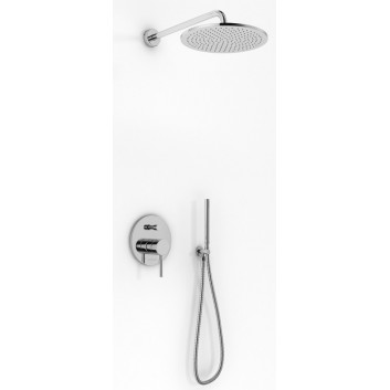 Shower set Kohlman Roxin, concealed, round overhead shower 20cm, chrome