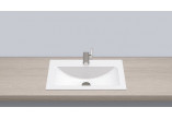 Recessed washbasin Alape Stream ST-Series, rectangular, 650x415mm, z overflow, łatwa w pielęgnacji, EB.SR650, white