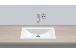 Recessed washbasin Alape R-Series, rectangular, 585x405mm, z overflow, battery hole, łatwa w pielęgnacji, EB.R585H, white