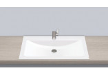 Recessed washbasin Alape R-Series, rectangular, 585x405mm, z overflow, battery hole, łatwa w pielęgnacji, EB.R585H, white