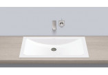 Recessed washbasin Alape R-Series, rectangular, 800x500mm, z overflow, battery hole, łatwa w pielęgnacji, EB.R800H, white