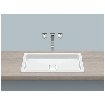 Recessed washbasin Alape X.plicit RE-Series, rectangular, 700x460mm, without overflow, battery hole, łatwa w pielęgnacji, EB.RE700H.2, white