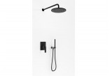 Shower set Kohlman Experience, concealed, round overhead shower 25cm, black mat