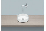 Countertop washbasin Alape K-Series, round, 450mm, z overflow, AB.K450.2, white