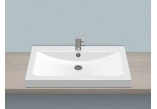 Countertop washbasin Alape R-Series, rectangular, 585x405mm, z overflow, battery hole, antibacterial, AB.R585H.2, white