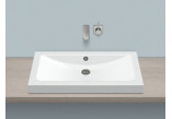 Countertop washbasin Alape R-Series, rectangular, 800x500mm, z overflow, battery hole, AB.R800H, white