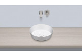 Washbasin, misa countertop Alape Scopio CO-Series, round, 375mm, without overflow, SB.CO375, white