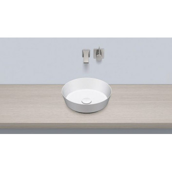 Washbasin, misa countertop Alape GS-Series, round, 360mm, without overflow, SB.K360.GS, white