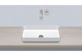 Washbasin, misa countertop Alape Stream SR-Series, rectangular, 599x349mm, without overflow, SB.SR650, white