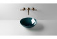 Washbasin, misa countertop Alape Aqua, round, 300mm, without overflow, SB.Aqua300, deep green