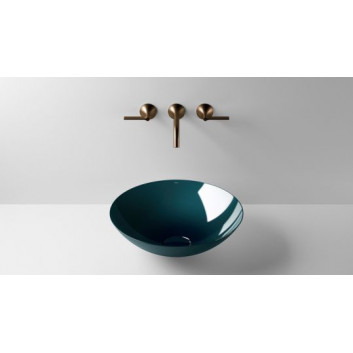 Washbasin, misa countertop Alape Aqua, round, 360mm, without overflow, SB.Aqua360, deep green