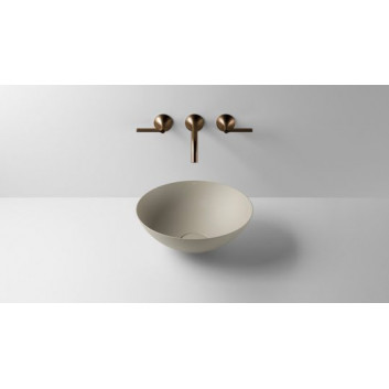 Washbasin, misa countertop Alape Terra, round, 300mm, without overflow, SB.Terra300, oyster matt