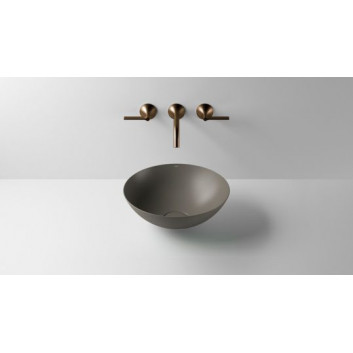 Washbasin, misa countertop Alape Terra, round, 300mm, without overflow, SB.Terra300, oyster matt