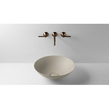 Washbasin, misa countertop Alape Terra, round, 360mm, without overflow, SB.Terra360, oyster matt