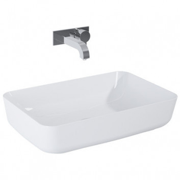 Countertop washbasin Elita Nomia, 50x39cm, without overflow, white