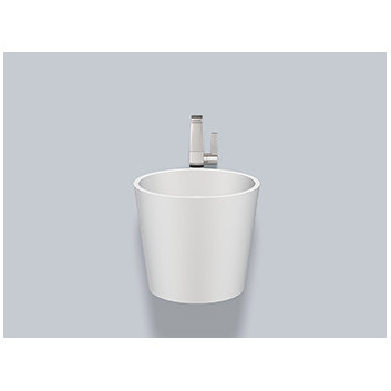 Wall-hung washbasin Alape RS-Series, round, 450mm, z overflow, WT.RS450, white