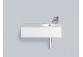 Wall-hung washbasin Alape Scopio IC-Series, rectangular, 600x325mm, z overflow, battery hole, shelf on the right, WT.IC600H.L, white