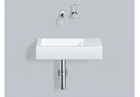 Wall-hung washbasin Alape Xplore.S XS-Series, rectangular, 500x268mm, without overflow, battery hole on the right, łatwa w pielęgnacji, WT.XS500H.L, white