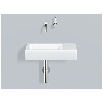 Wall-hung washbasin Alape Xplore.S XS-Series, rectangular, 500x268mm, without overflow, battery hole on the right, łatwa w pielęgnacji, WT.XS500H.L, white