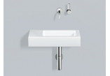 Wall-hung washbasin Alape Xplore.S XS-Series, rectangular, 500x268mm, without overflow, battery hole on the left, łatwa w pielęgnacji, WT.XS500H.R, white