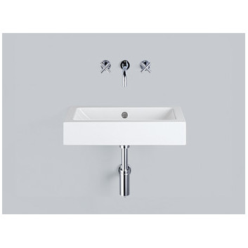 Wall-hung washbasin Alape Stream SR-Series, rectangular, 1000x472mm, z overflow, battery hole, łatwa w pielęgnacji, WT.SR1000H, white