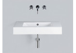 Wall-hung washbasin Alape PR-Series, rectangular, 800x405mm, z overflow, battery hole, łatwa w pielęgnacji, WT.PR800H, white