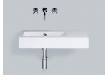 Wall-hung washbasin Alape PR-Series, rectangular, 800x405mm, z overflow, battery hole, blat on the right, łatwa w pielęgnacji, WT.PR800H.L, white