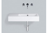 Wall-hung washbasin Alape PR-Series, rectangular, 800x405mm, z overflow, blat on the right, łatwa w pielęgnacji, WT.PR800.L, white