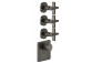 Mixer shower Gessi Inciso Wellness, concealed thermostatic, 3 wyjścia wody, uchwyty krzyżowe, chrome