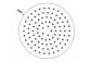 Overhead shower Gesssi Inciso, round, 300mm, ceiling mount, chrome