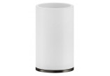 Cup Gessi Inciso, white, finish chrome