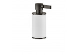 Liquid soap dispenser Gessi Inciso, standing, white, finish chrome