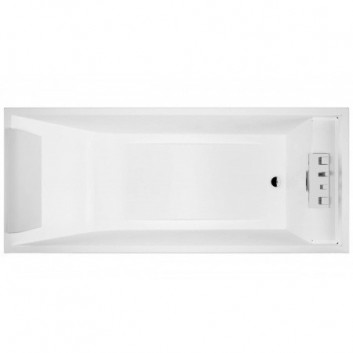Bathtub rectangular Novellini Sense 3, 180x80cm, dno szezlong, with siphon i zagłówkiem, frame, white shiny