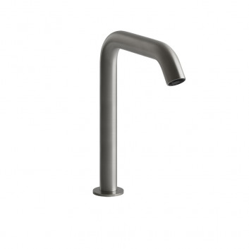 Electronic washbasin faucet Gessi Flessa, standing, height 210mm, brushed steel