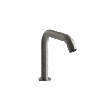 Electronic washbasin faucet Gessi Flessa, standing, height 210mm, brushed steel