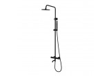 Shower column Corsan Lugo, mixer thermostatic with spout, handshower 1-functional, overhead shower 200mm, black