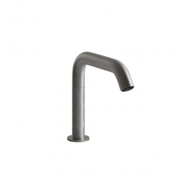 Electronic washbasin faucet Gessi Meccanica, standing, height 210mm, brushed steel