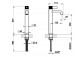 Washbasin faucet Gessi Inciso, standing, height 195mm, korek automatyczny, chrome