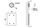 Zewnętrzny component dla elektronicznych baterii Gessi, do ustawiania temperatury i ciśnienia, brushed steel