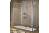 Door shower Novellini Lines 2.0 2PH, 150cm, sliding ze stałym polem, left, glass transparent, profil chrome